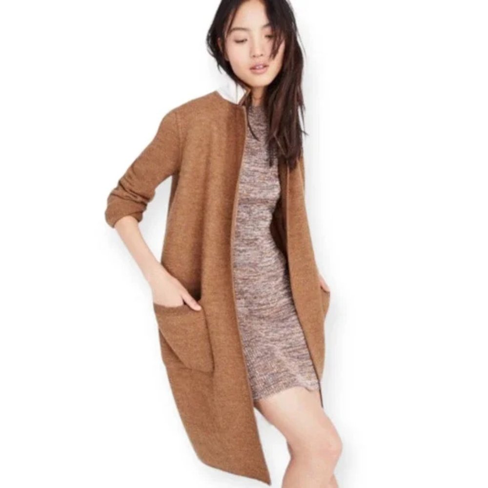 Madewell Camden Sweater Coat Camel XS